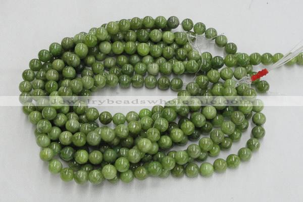 CPO02 15.5 inches 8mm round olivine gemstone beads wholesale