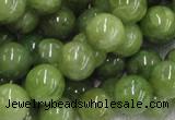 CPO05 15.5 inches 14mm round olivine gemstone beads wholesale