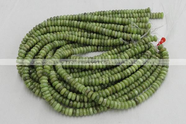 CPO06 15.5 inches 4*10mm rondelle olivine gemstone beads wholesale