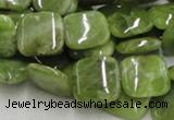 CPO09 15.5 inches 16*16mm square olivine gemstone beads wholesale