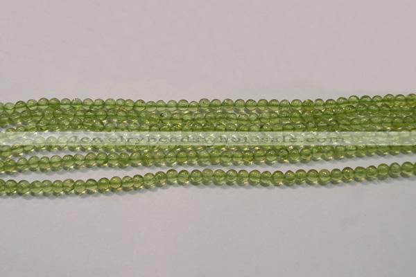 CPO101 15 inches 3mm round natural peridot beads wholesale