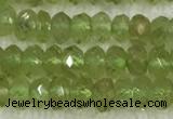 CPO118 15.5 inches 2*4mm faceted rondelle peridot gemstone beads