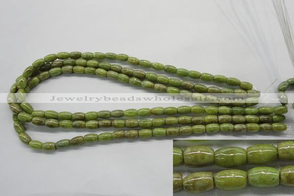 CPO24 15.5 inches 6*10mm drum olivine gemstone beads wholesale