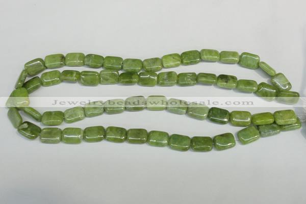 CPO36 15.5 inches 10*14mm rectangle olivine gemstone beads wholesale