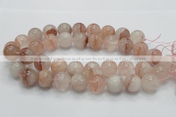 CPQ15 15.5 inches 20mm round natural pink quartz beads wholesale