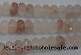 CPQ212 15.5 inches 6*10mm faceted rondelle natural pink quartz beads