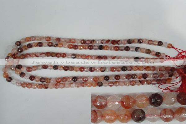 CPQ22 15.5 inches 6mm faceted round natural pink quartz beads