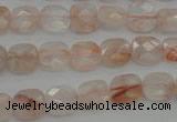 CPQ231 15.5 inches 10*10mm faceted square natural pink quartz beads