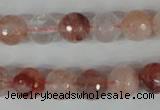 CPQ24 15.5 inches 10mm faceted round natural pink quartz beads