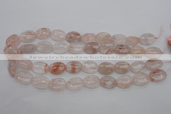 CPQ241 15.5 inches 15*20mm oval natural pink quartz beads