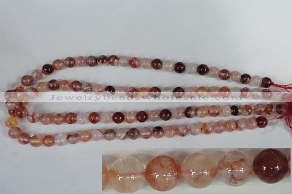 CPQ29 15.5 inches 8mm round natural pink quartz beads wholesale