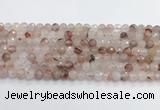 CPQ318 15.5 inches 6mm faceted round pink quartz beads