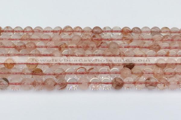 CPQ330 15.5 inches 6mm round pink quartz beads wholesale