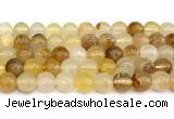 CPQ353 15.5 inches 10mm round yellow quartz gemstone beads