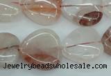 CPQ55 15.5 inches 20*20mm heart natural pink quartz beads