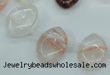 CPQ58 Top-drilled 13*18mm marquise natural pink quartz beads