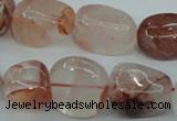 CPQ67 15.5 inches 10*14mm – 16*22mm nuggets natural pink quartz beads