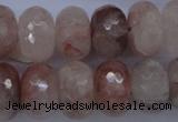 CPQ71 15.5 inches 12*18mm faceted rondelle natural pink quartz beads