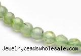 CPR04 A+ grade 6mm faceted round natural prehnite stone beads