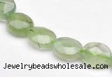 CPR11 A grade 10*12mm faceted oval natural prehnite stone beads