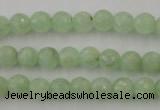 CPR111 15.5 inches 6mm faceted round natural prehnite beads wholesale