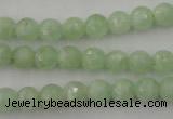 CPR112 15.5 inches 8mm faceted round natural prehnite beads wholesale