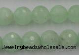 CPR115 15.5 inches 14mm faceted round natural prehnite beads wholesale