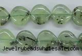 CPR230 15.5 inches 14*14mm heart natural prehnite beads wholesale