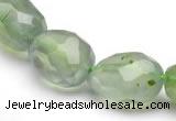 CPR24 A grade 11*15mm faceted pebble shape natural Prehnite bead