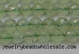 CPR333 15.5 inches 6mm faceted round natural prehnite beads