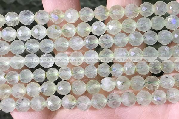 CPR376 15.5 inches 6mm faceted nuggets prehnite gemstone beads