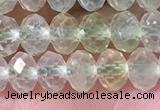 CPR380 15.5 inches 4*6mm faceted rondelle prehnite gemstone beads