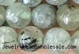 CPR421 15.5 inches 8mm faceted round prehnite beads wholesale