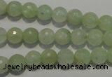 CPR52 15.5 inches 8mm faceted round natural prehnite beads