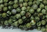 CPS04 15.5 inches 6mm round green peacock stone beads wholesale