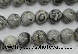 CPT104 15.5 inches 10mm round grey picture jasper beads