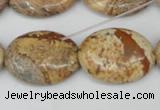 CPT253 15.5 inches 18*25mm oval picture jasper beads wholesale