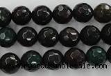 CPT403 15.5 inches 10mm faceted round green picture jasper beads