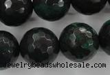 CPT407 15.5 inches 18mm faceted round green picture jasper beads