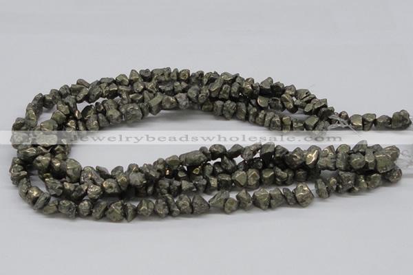 CPY02 16 inches 10mm nugget pyrite gemstone chip beads wholesale