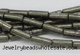 CPY10 16 inches 5*13mm column pyrite gemstone beads wholesale