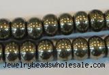 CPY102 15.5 inches 8*12mm rondelle pyrite gemstone beads wholesale