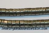 CPY116 15.5 inches 4*8mm heishi pyrite gemstone beads wholesale