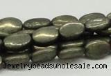 CPY12 16 inches 10*14mm oval pyrite gemstone beads wholesale