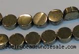 CPY152 15.5 inches 10mm coin pyrite gemstone beads wholesale