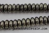 CPY211 15.5 inches 4*10mm rondelle pyrite gemstone beads wholesale