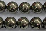 CPY27 16 inches 18mm round pyrite gemstone beads wholesale