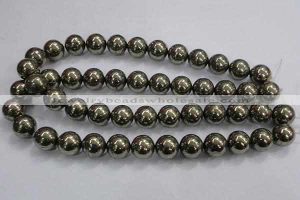 CPY28 16 inches 20mm round pyrite gemstone beads wholesale