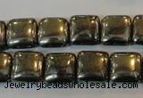 CPY317 15.5 inches 12*12mm square pyrite gemstone beads wholesale