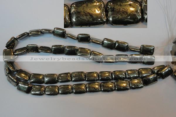 CPY322 15.5 inches 12*16mm rectangle pyrite gemstone beads wholesale